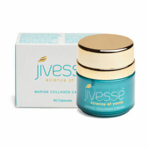 Jivesse Marine Collagen Regime The Capsule Will Rejuvenate Skin Cells, Increase Collagen Production Internally and Improve skin hydration. The Cream will target signs of ageing from the outside by minimising the appearance of wrinkles, Firming and tightening skin and increasing luminosity.